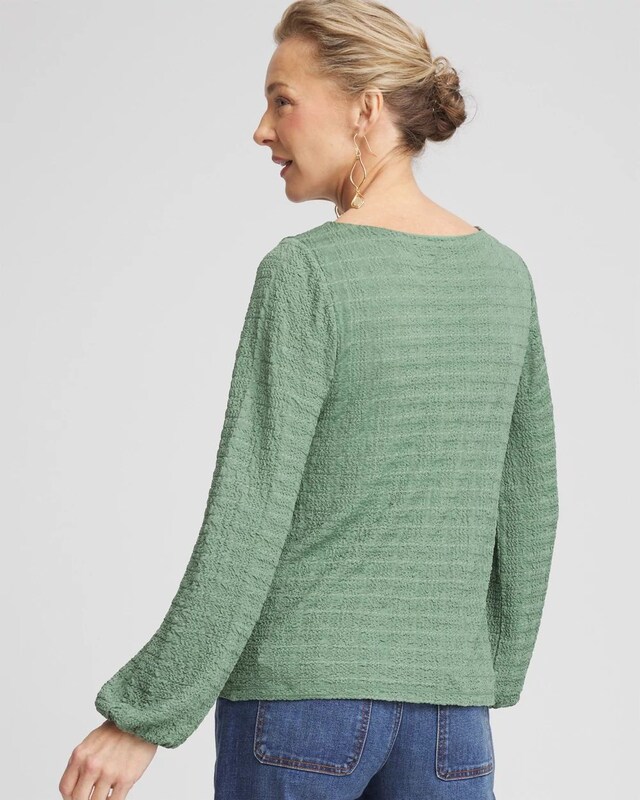 Smocked Boatneck Top - image 3